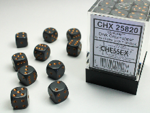 36x6 dobókocka - opaque dark grey/copper