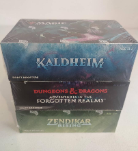 Zendikar Rising+Adventures in the Forgotten Realms+Kaldheim draft display csomag